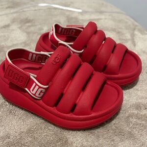 UGG Kids Vibrant Red Sandals